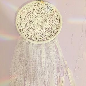 Bohemian/boho crochet white dream catcher